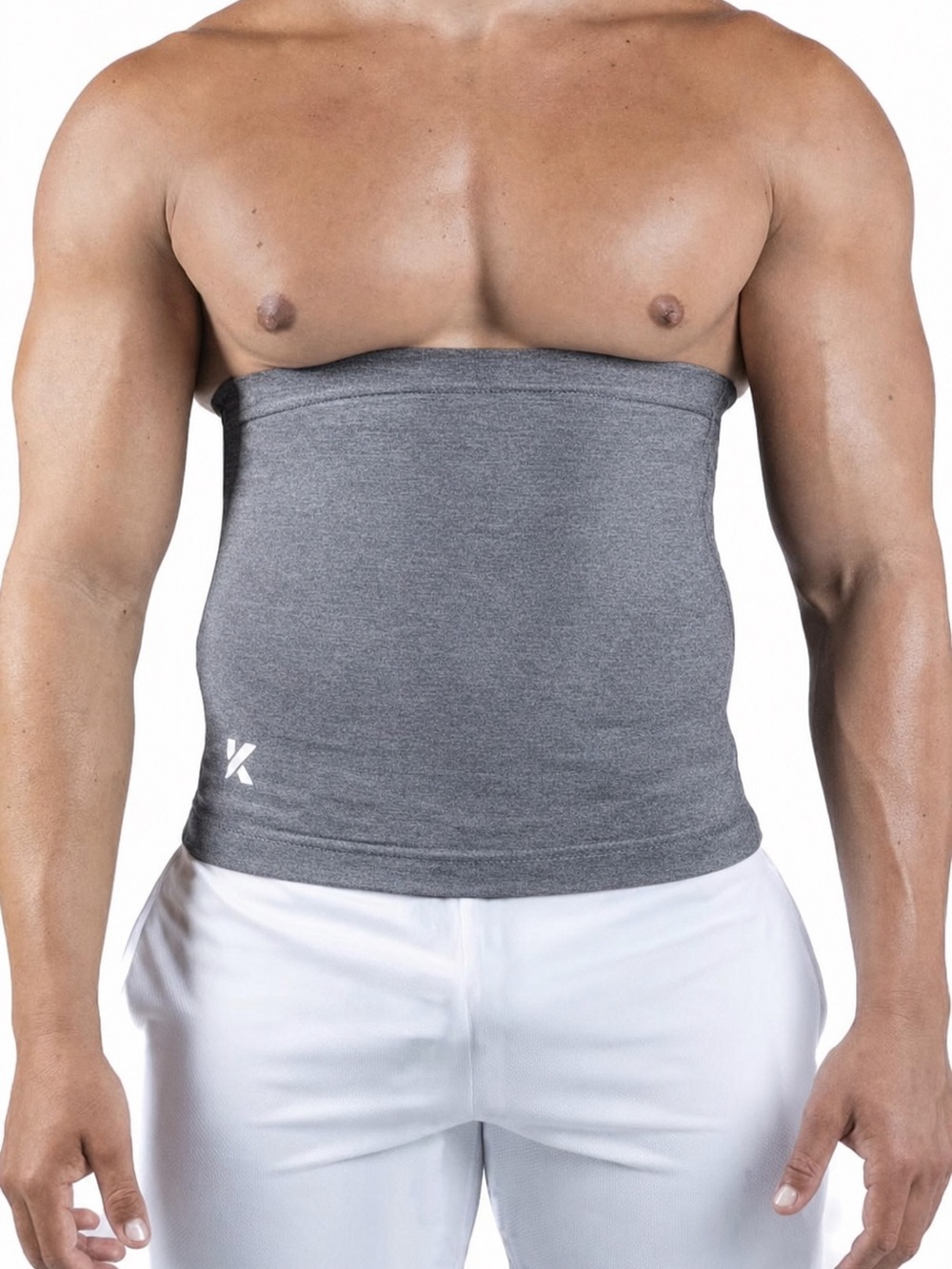 Kewlioo Men’s Heat Trapping Waist Toner — Heather Grey